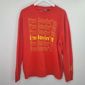 McDonald's I'm lovin' it Crewneck Sweater Red.